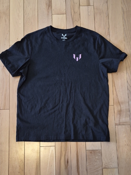 Messi Other - MESSI Men's Size Medium Black Logo Tee with Pink Accent